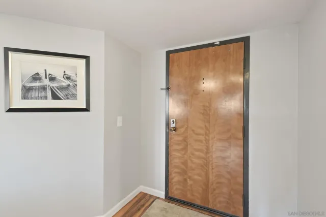 a view of an front door