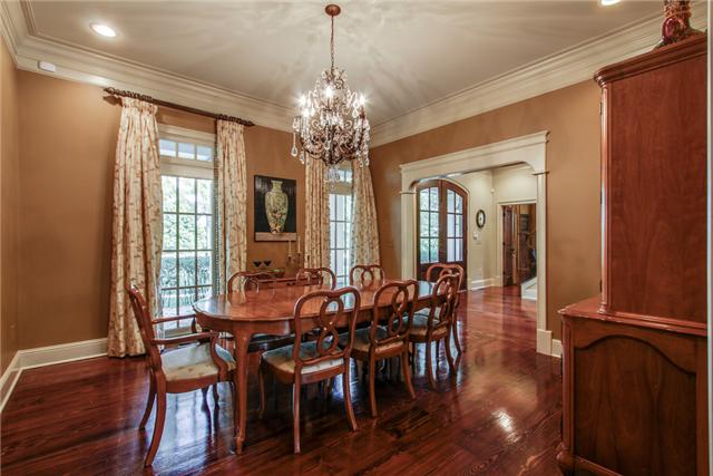 123 Page Road Nashville, TN 37205 - Photo 4 of 20 A spacious dining room has wonderful views of the front yard and golf course.
