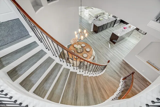 a view of entryway with wooden floor