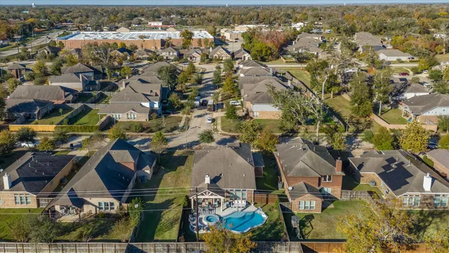 an aerial view of multiple house