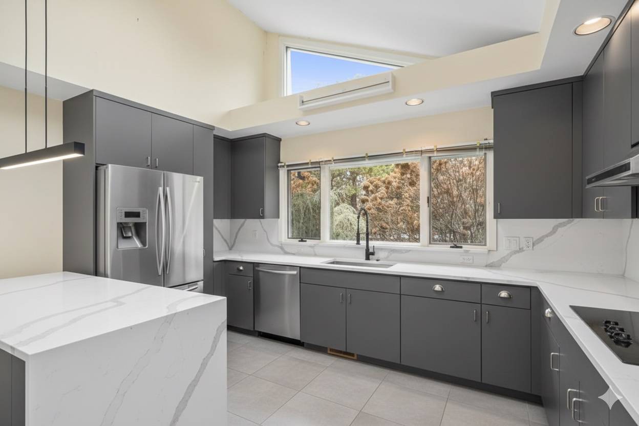8 Fiddler Crab Trail Westhampton, NY 11977 - Photo 14 of 43 a kitchen with a sink refrigerator and window
