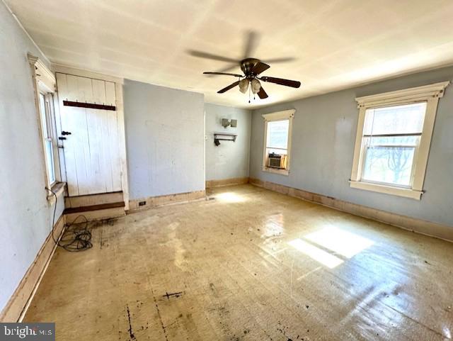 7016 Hyndman Road Buffalo Mills, PA 15534 - Photo 19 of 47 an empty room with windows and ceiling fan