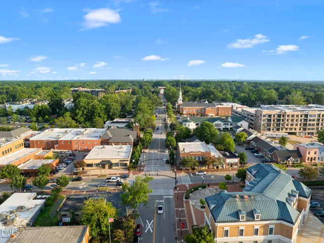 an aerial view of a city