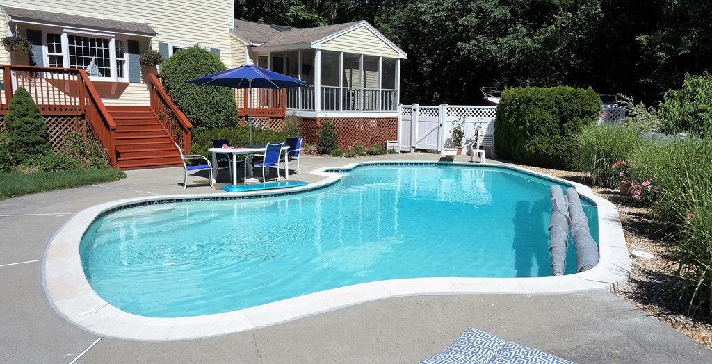 351 Liberty Square Road Boxborough, MA 01719 - Photo 28 of 30 an aerial view of a house with swimming pool garden and patio