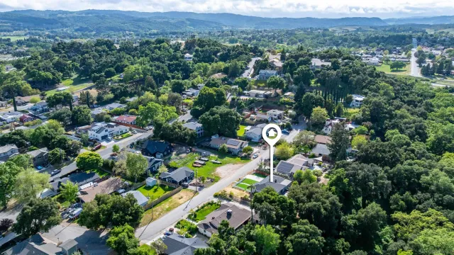 an aerial view of multiple house