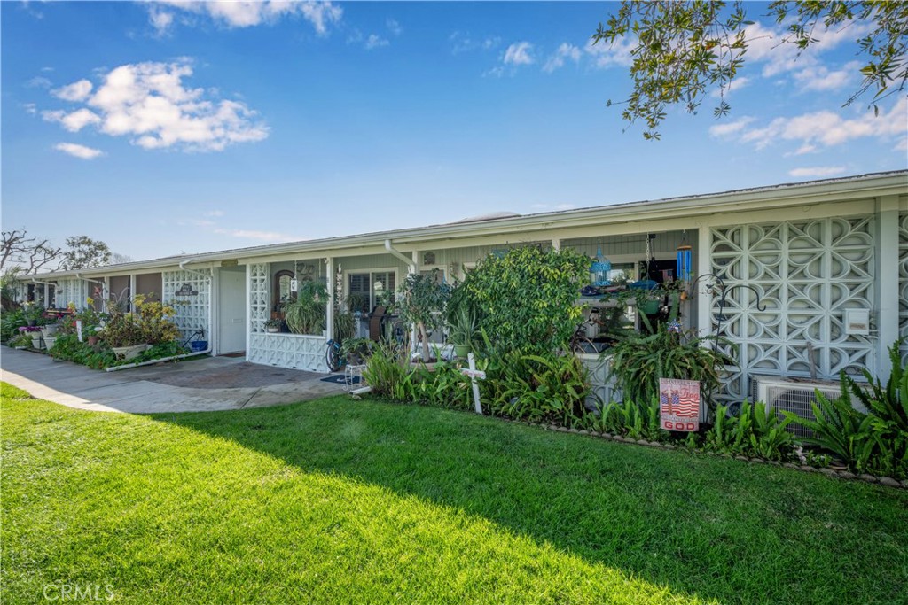 a view of a porch with a yard