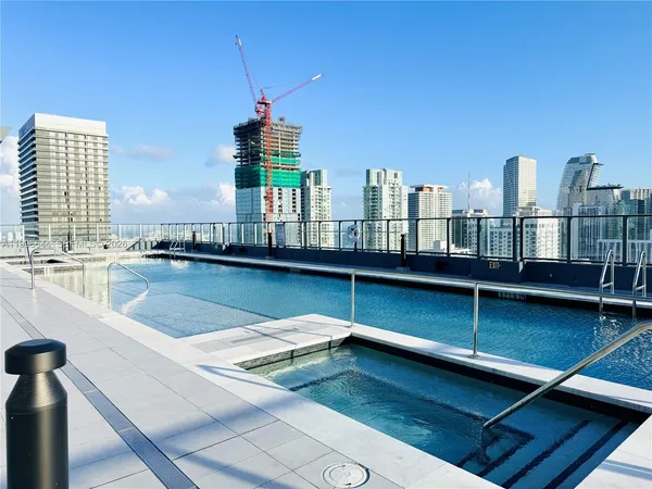 a view of a city and an ocean view