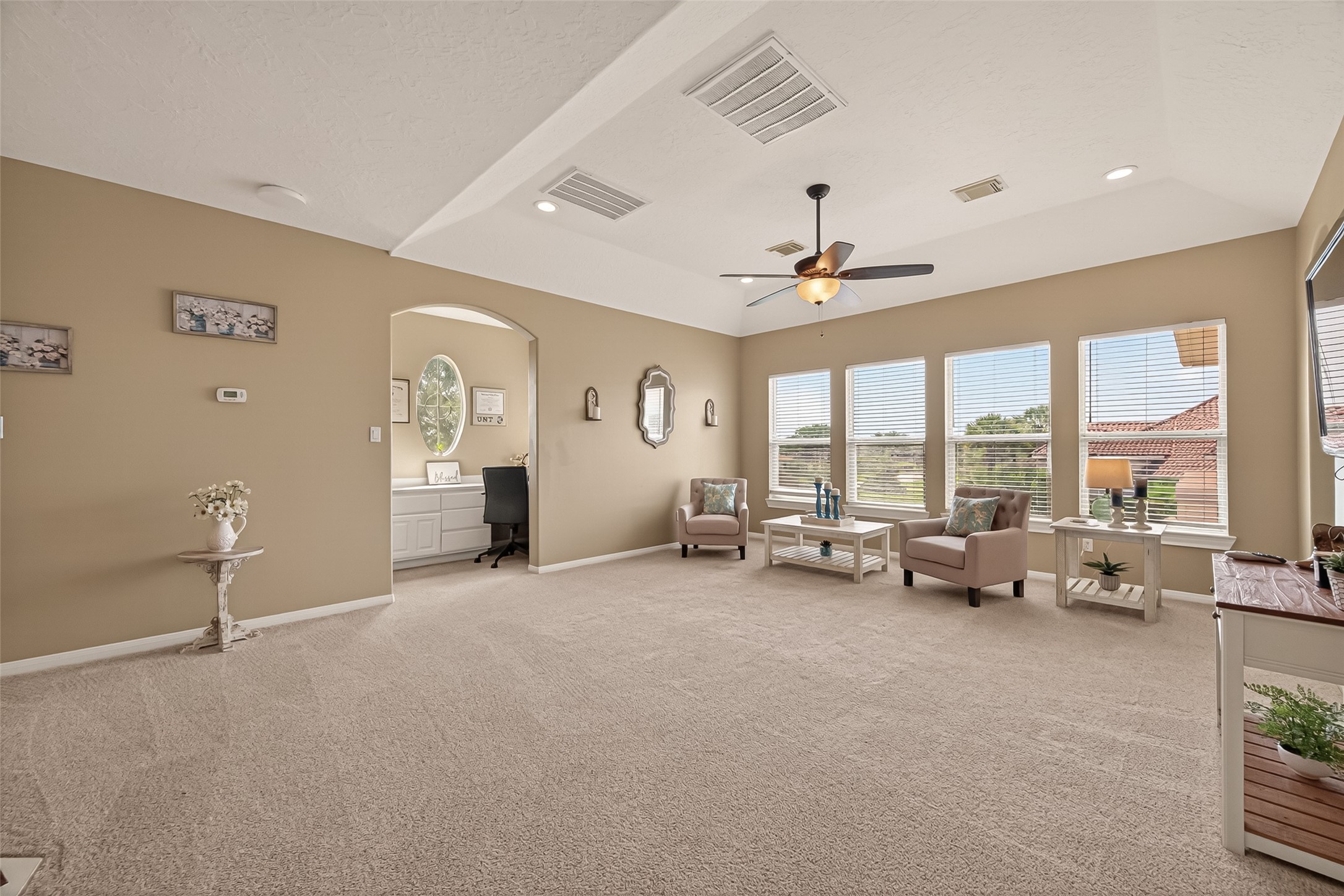 2319 Braer Ridge Drive Katy, TX 77494 - Photo 28 of 50 a living room with furniture and large windows