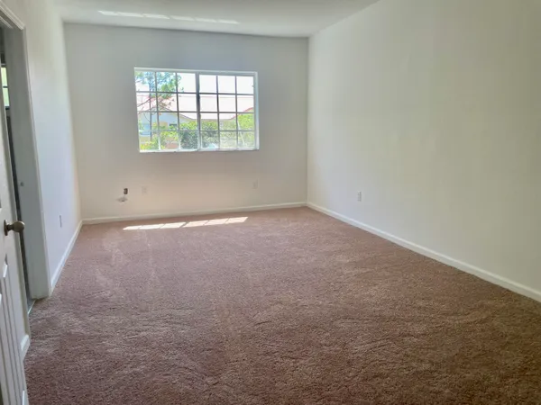 an empty room with a window