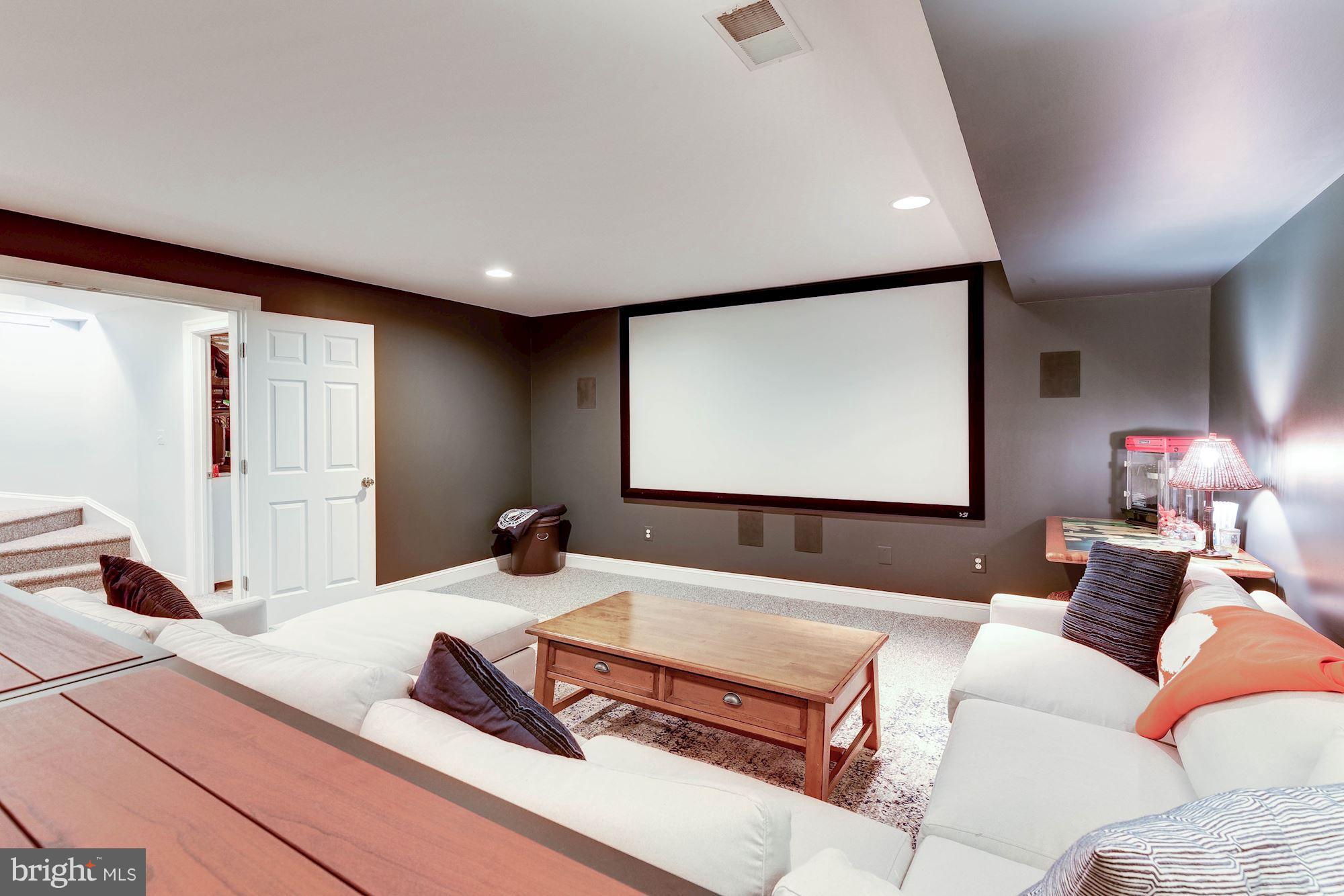 1835 Kirby Road McLean, VA 22101 - Photo 23 of 30 Media Room with Projector and Surround Sound
