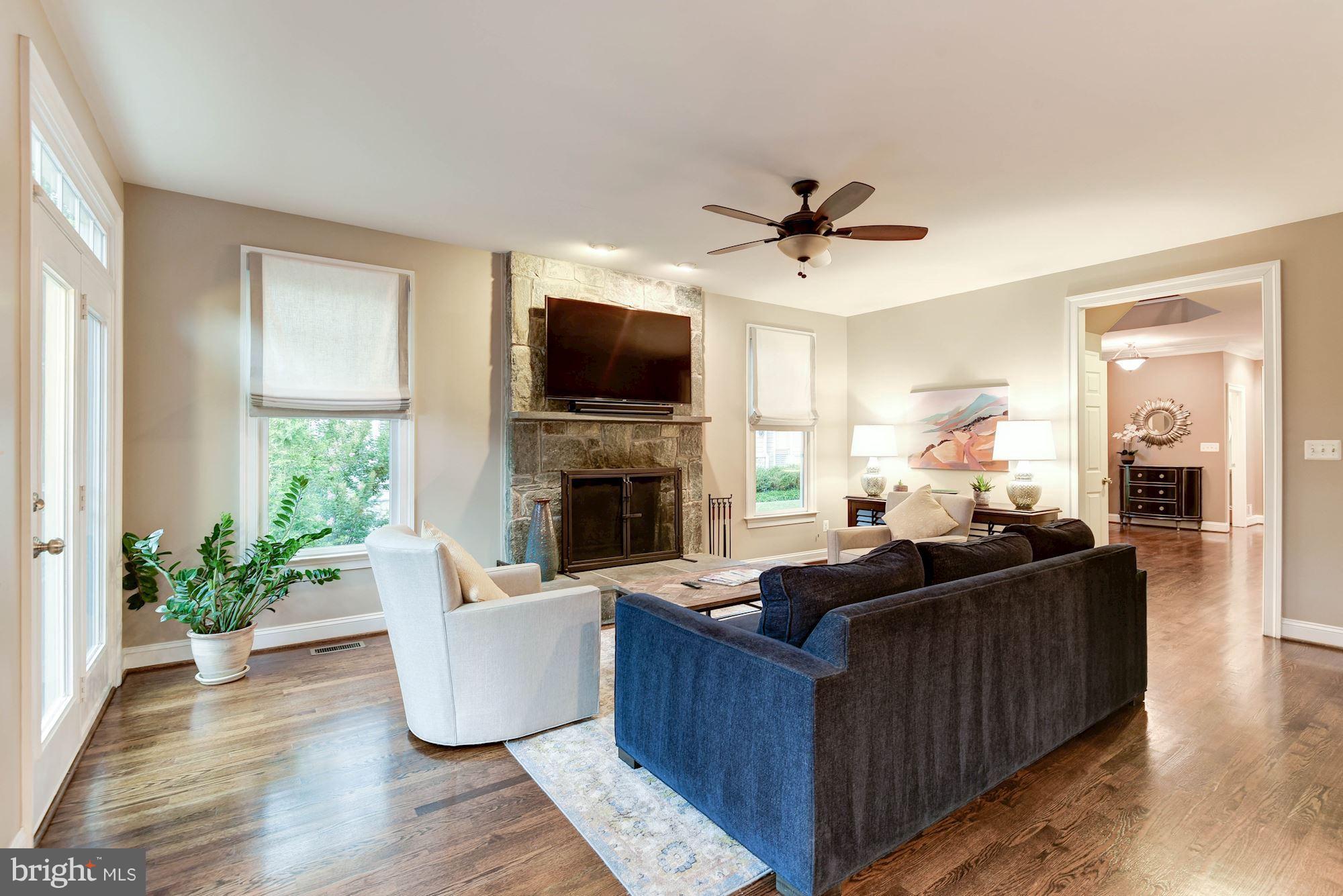 1835 Kirby Road McLean, VA 22101 - Photo 8 of 30 Family Room with Wood Burning Fireplace