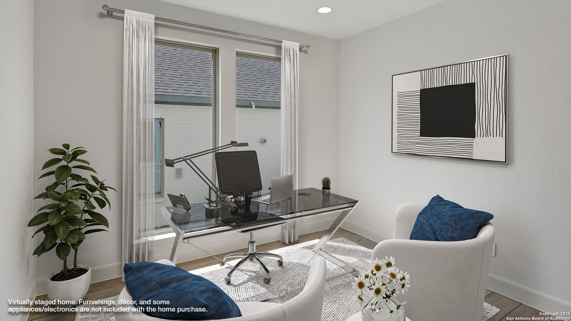 213 Hidalgo Boerne, TX 78006 - Photo 12 of 35 a living room with furniture and a potted plant