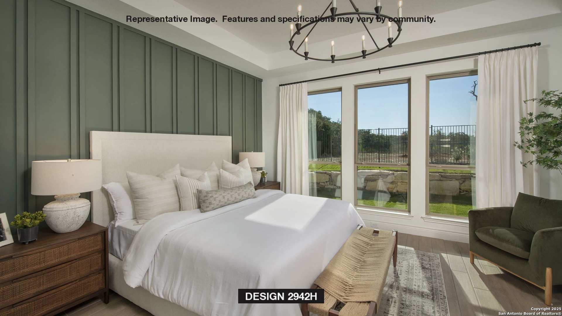 213 Hidalgo Boerne, TX 78006 - Photo 3 of 35 a bedroom with a bed and glass walk in closet