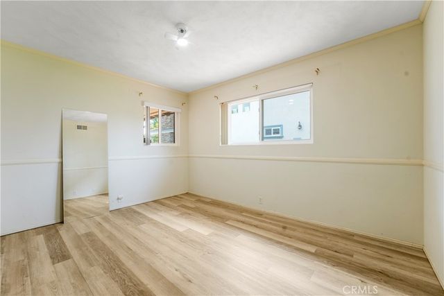 an empty room with a outdoor view