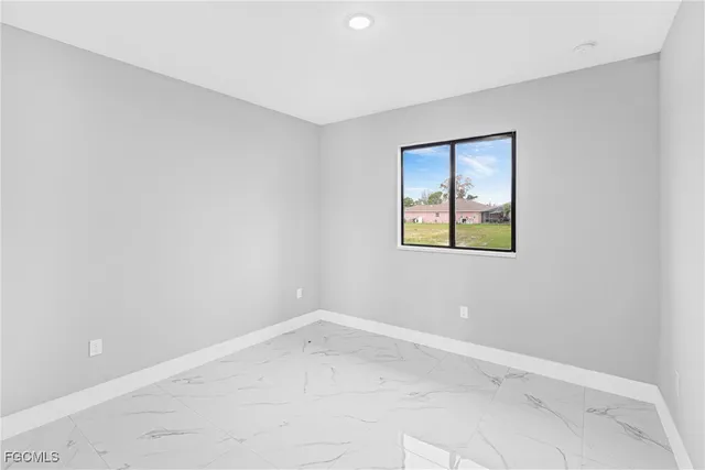 an empty room with a window