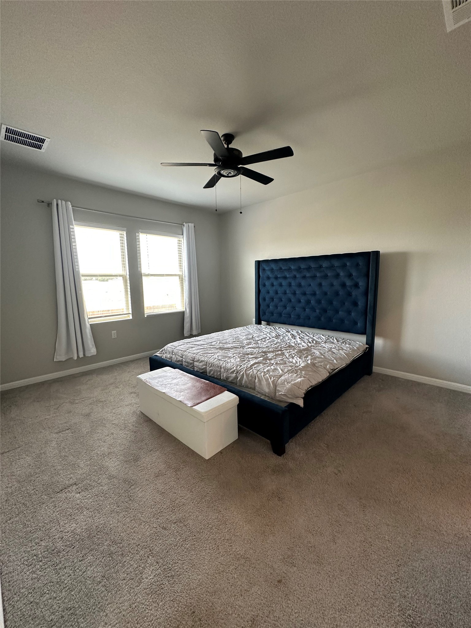 13000 Titanium Street Austin, TX 78754 - Photo 3 of 15 Bedroom with carpet floors and a ceiling fan