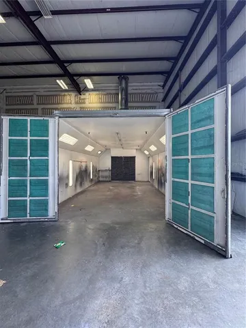 a view of a car garage