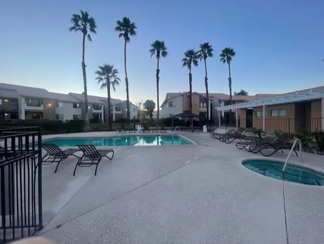 a view of a lake with a house