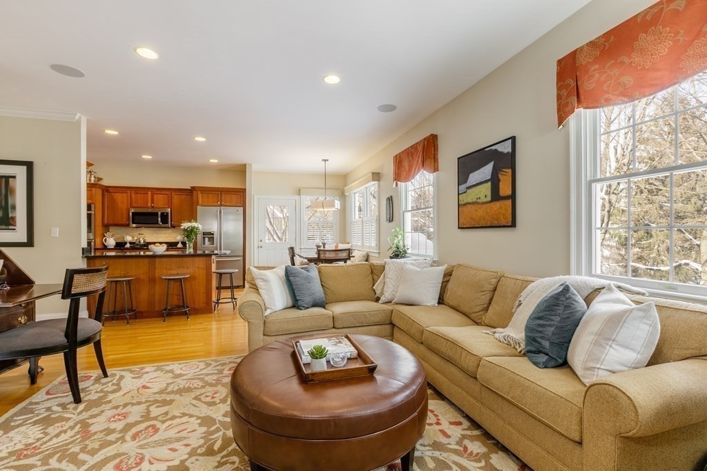 29 Old Bridge Road Concord, MA 01742 - Photo 10 of 37 a living room with furniture and kitchen view