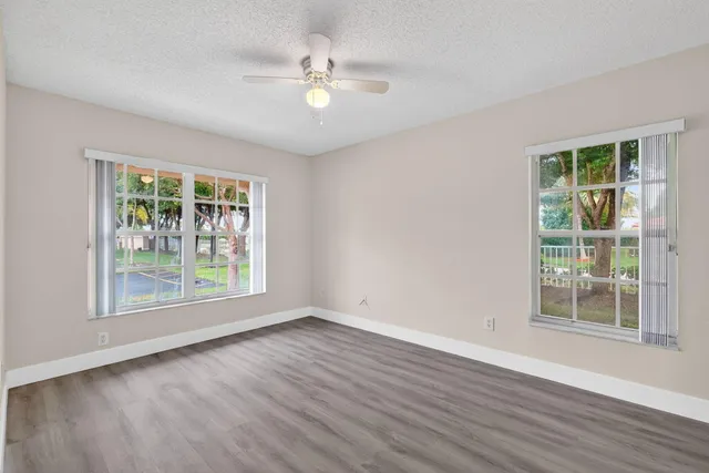 a view of small space with racks on the wall