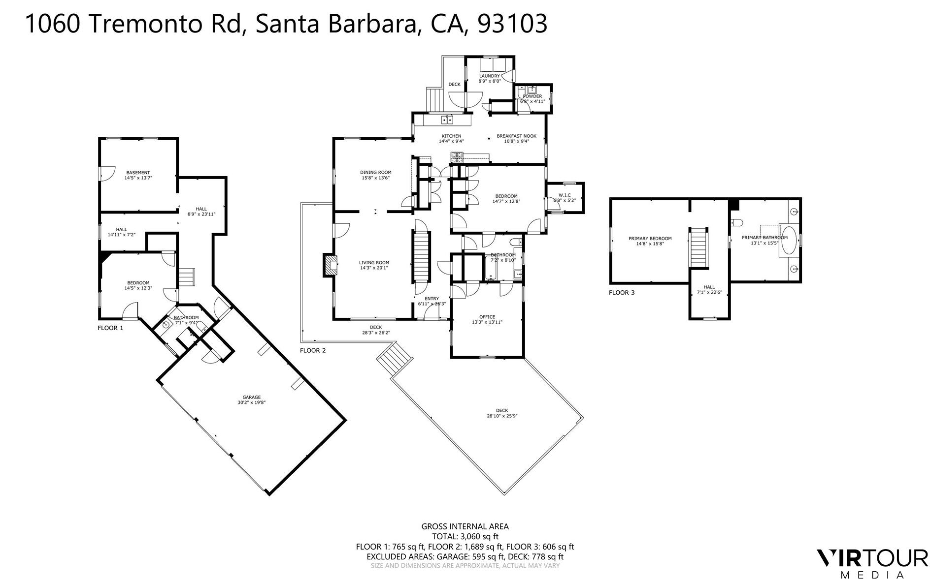 1060 Tremonto Road Santa Barbara, CA 93103 - Photo 49 of 49 Floor Plan