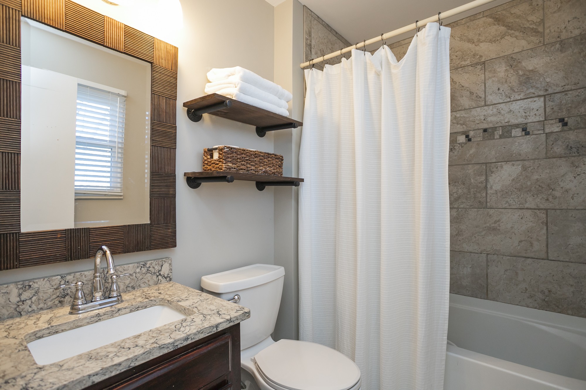 1124 Jacksons View Road Hermitage, TN 37076 - Photo 13 of 22 a bathroom with a granite countertop sink toilet and shower