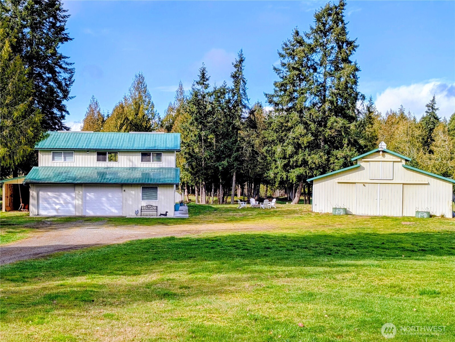 11108 Bliss Cochrane Road Northwest Gig Harbor, WA 98329 - Photo 4 of 39 a view of a swimming pool with a garden and trees