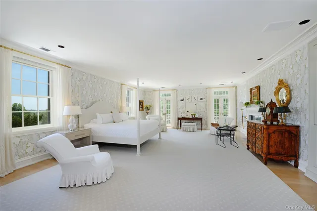 a view of outdoor space with pool and sitting area