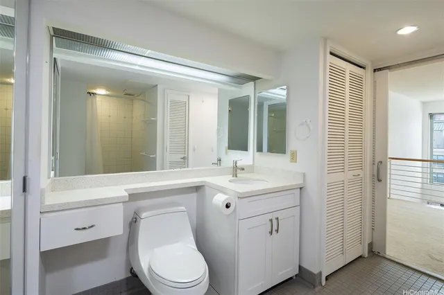 a view of a building from a balcony