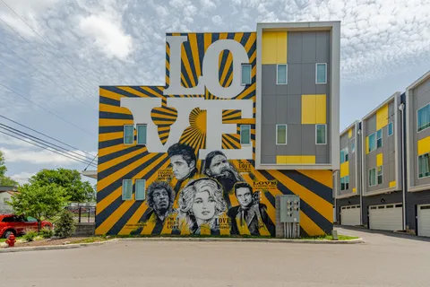 a view of an outdoor space in front of a building