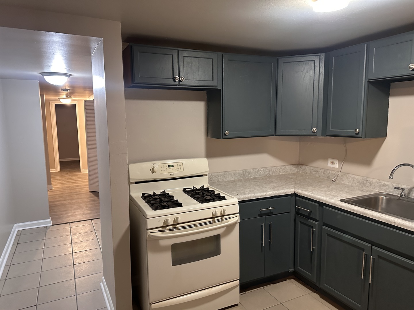 1842 South Drake Avenue Chicago, IL 60623 - Photo 25 of 47 a kitchen with a sink stove and cabinets