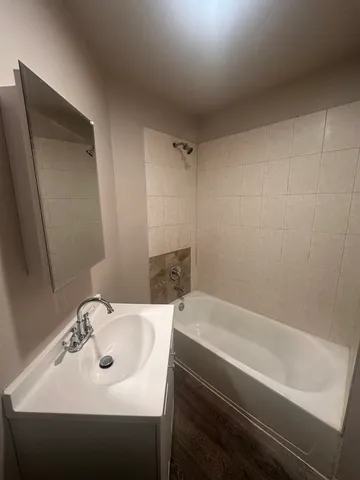 a bathroom with a sink and a toilet