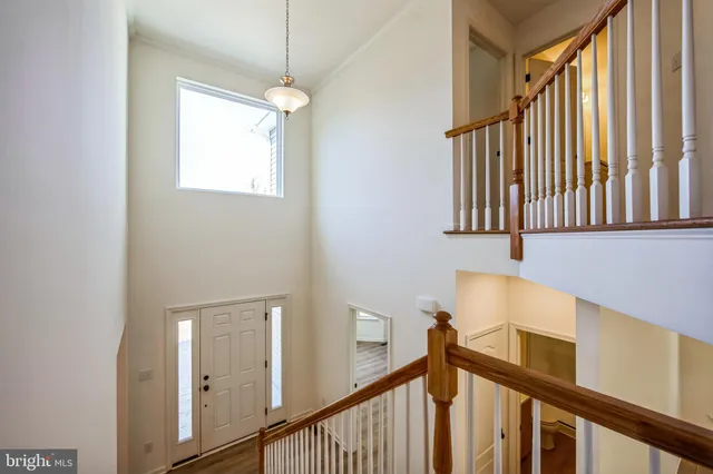 a view of an entryway with a window