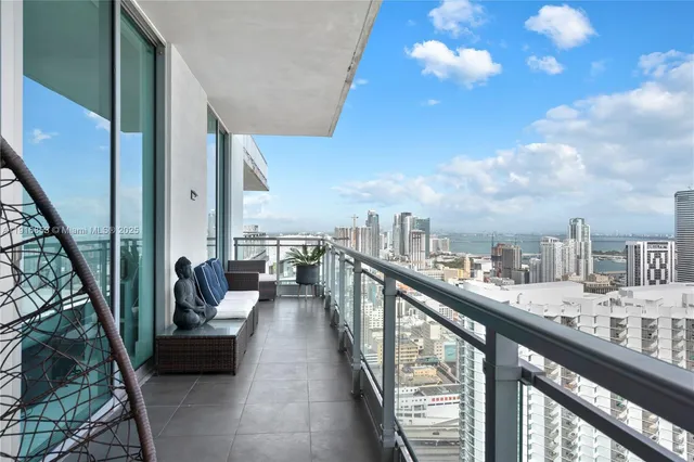 a view of city from balcony