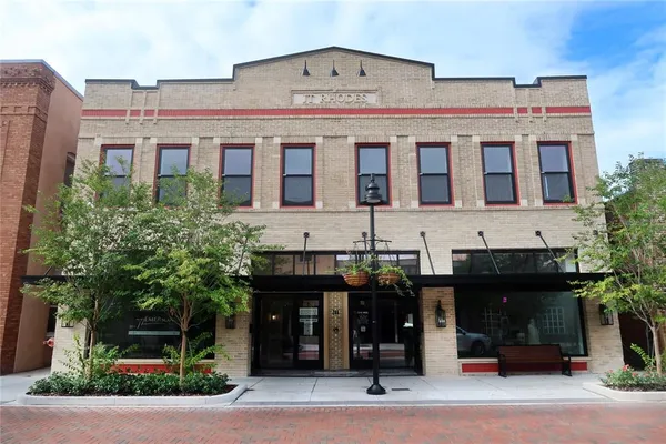 a front view of a building