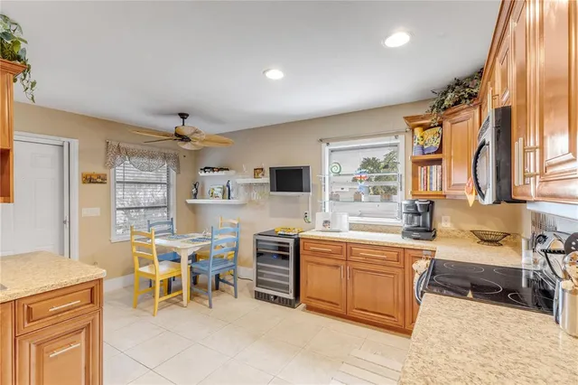 a view of a balcony with wooden fence