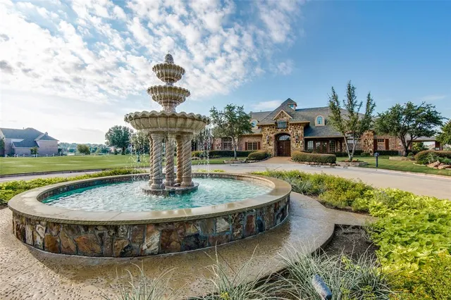 a view of a lake with a city