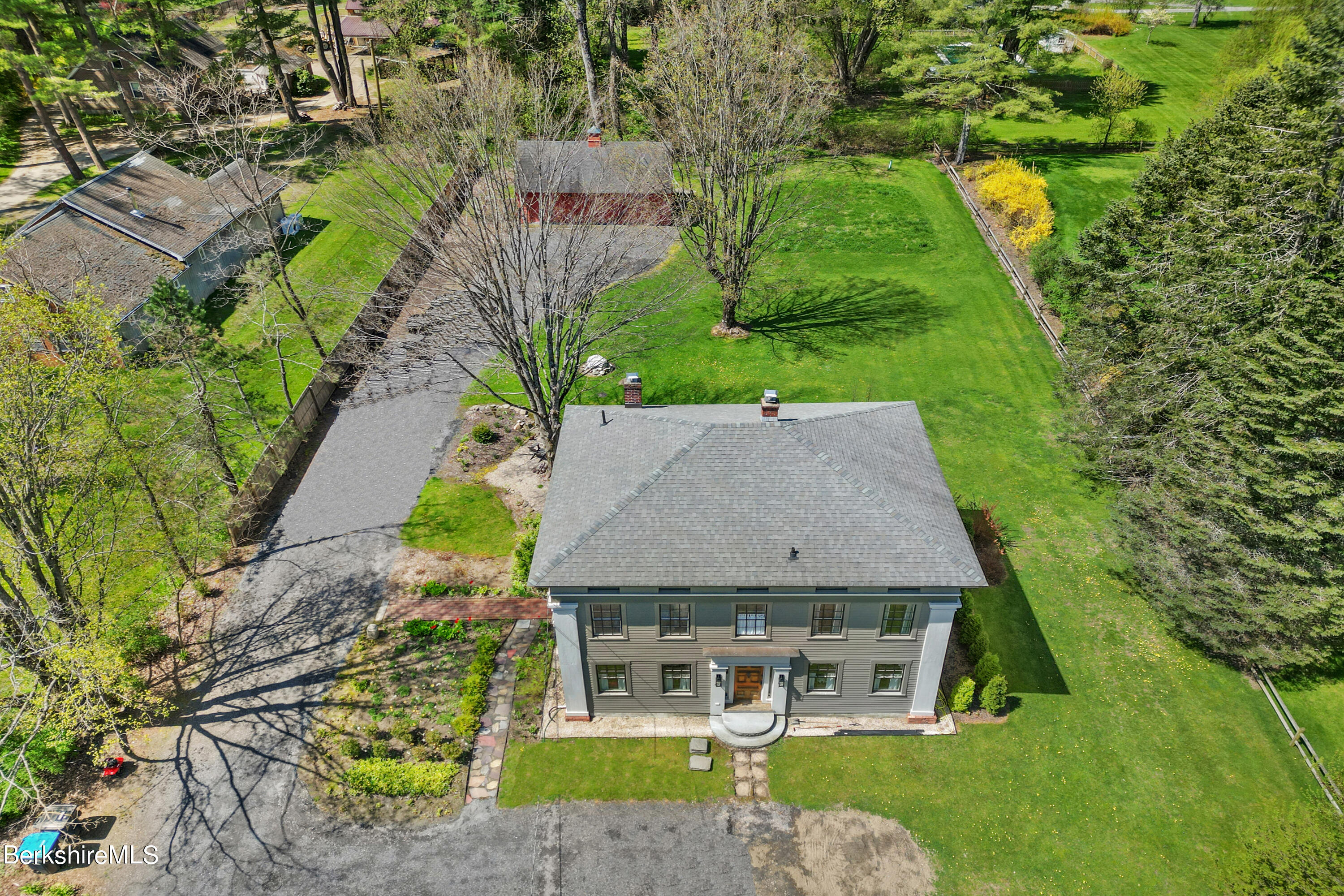 575 Sheffield Plain Sheffield, MA 01257 - Photo 2 of 42 an aerial view of a house with a garden