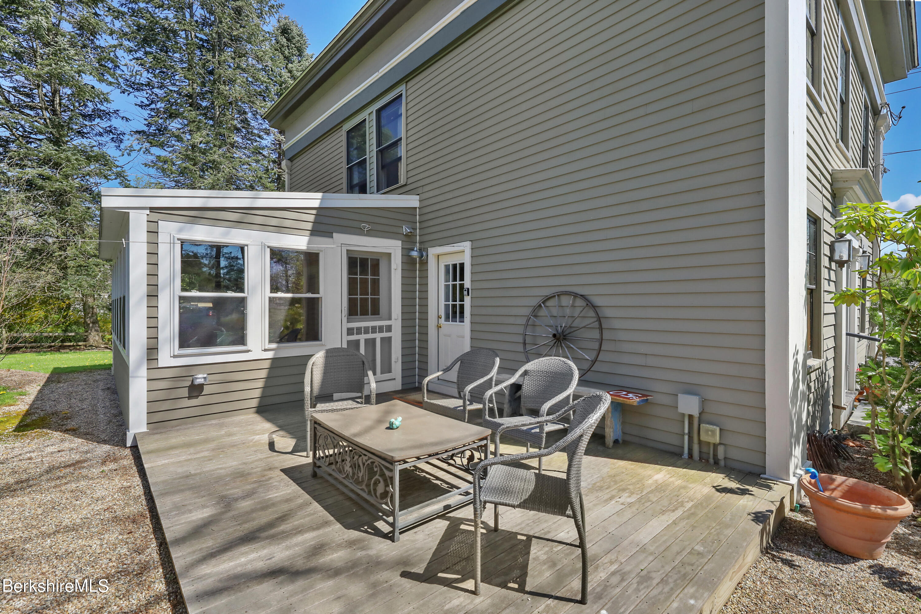575 Sheffield Plain Sheffield, MA 01257 - Photo 35 of 42 a backyard of a house with table and chairs