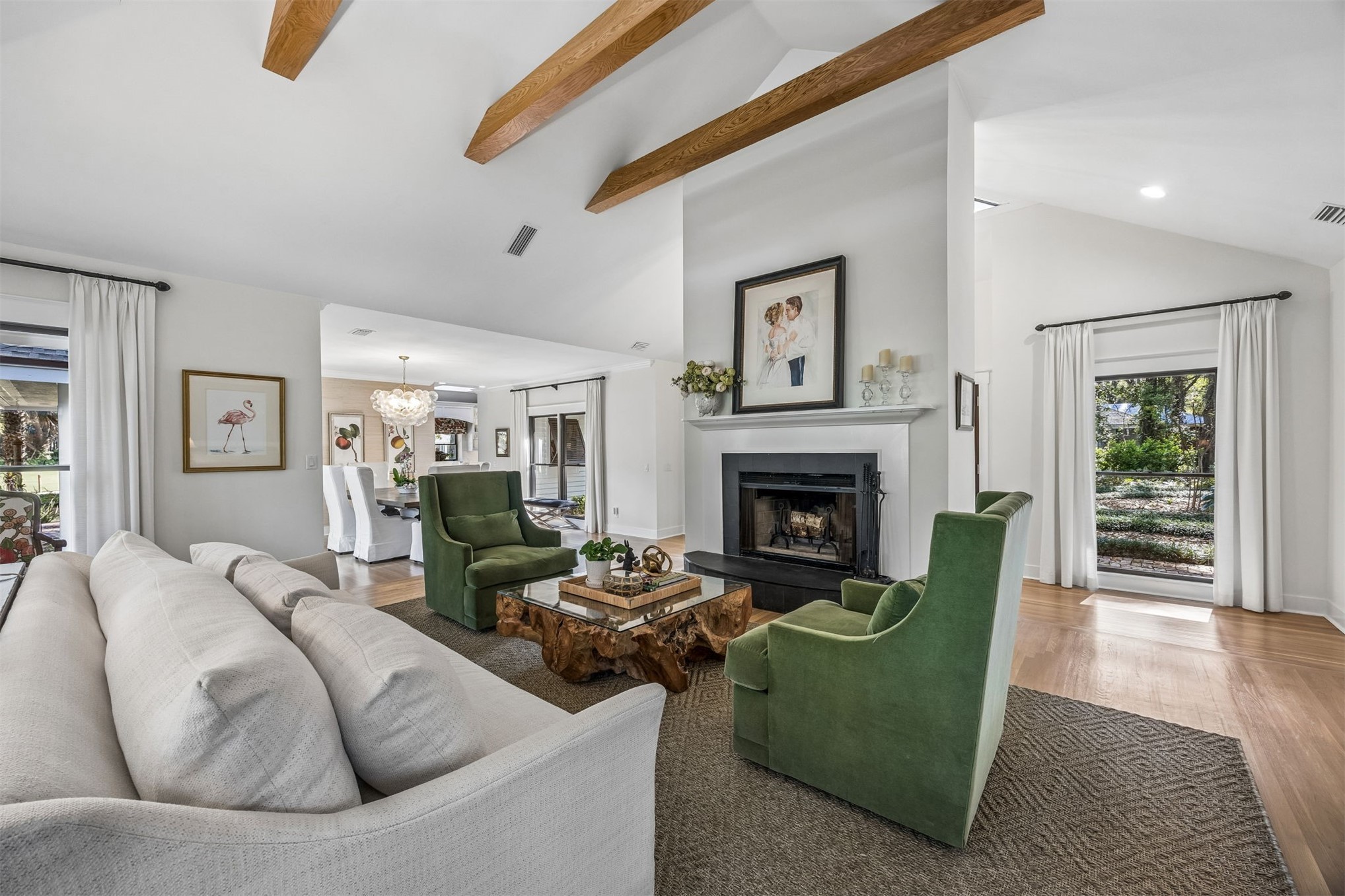 11 Red Maple Road Fernandina Beach, FL 32034 - Photo 7 of 70 a living room with furniture and a fireplace