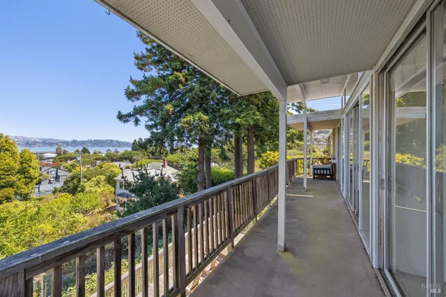a view of a porch