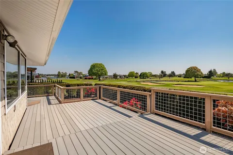 a view of a balcony with an outdoor space