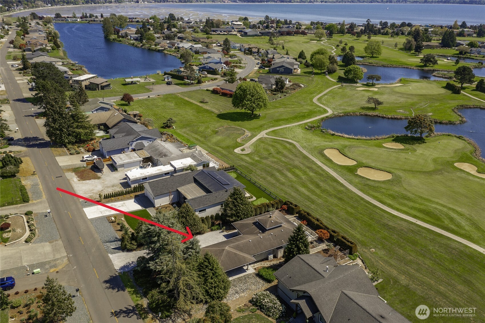 5537 Salish Road Blaine, WA 98230 - Photo 31 of 39 an aerial view of a residential houses with outdoor space