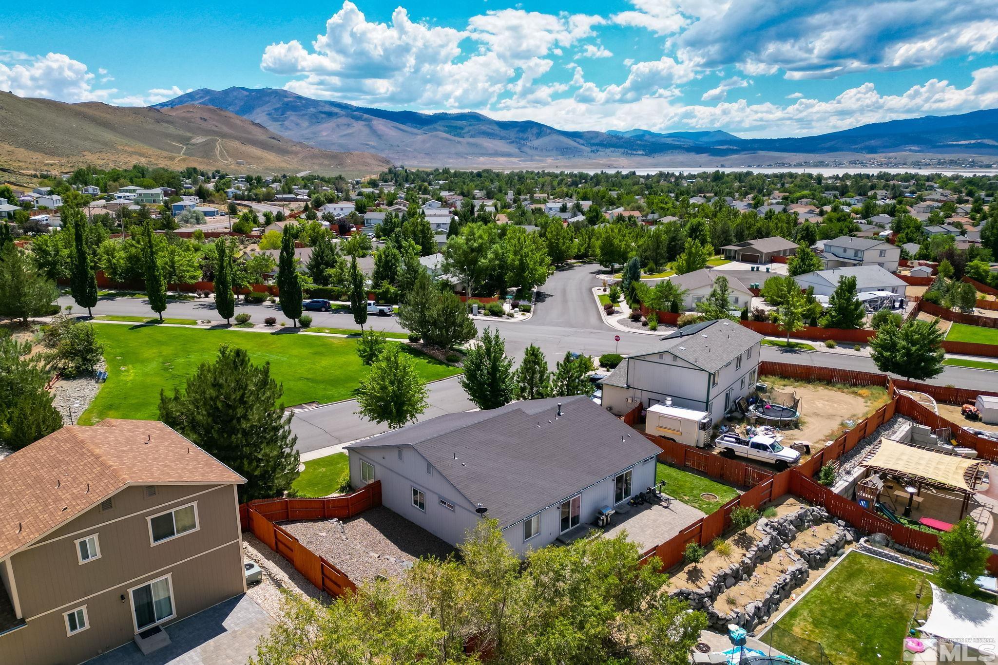 17541 Desert Lake Drive Reno, NV 89508 - Photo 27 of 33 an aerial view of a house with a garden