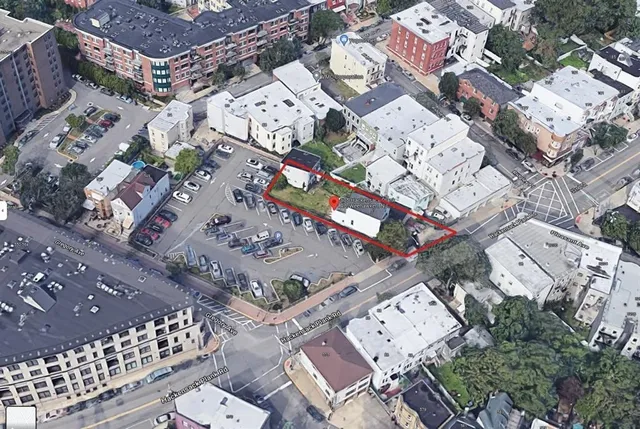 an aerial view of a city