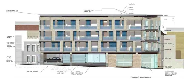 a black and white photo of a building