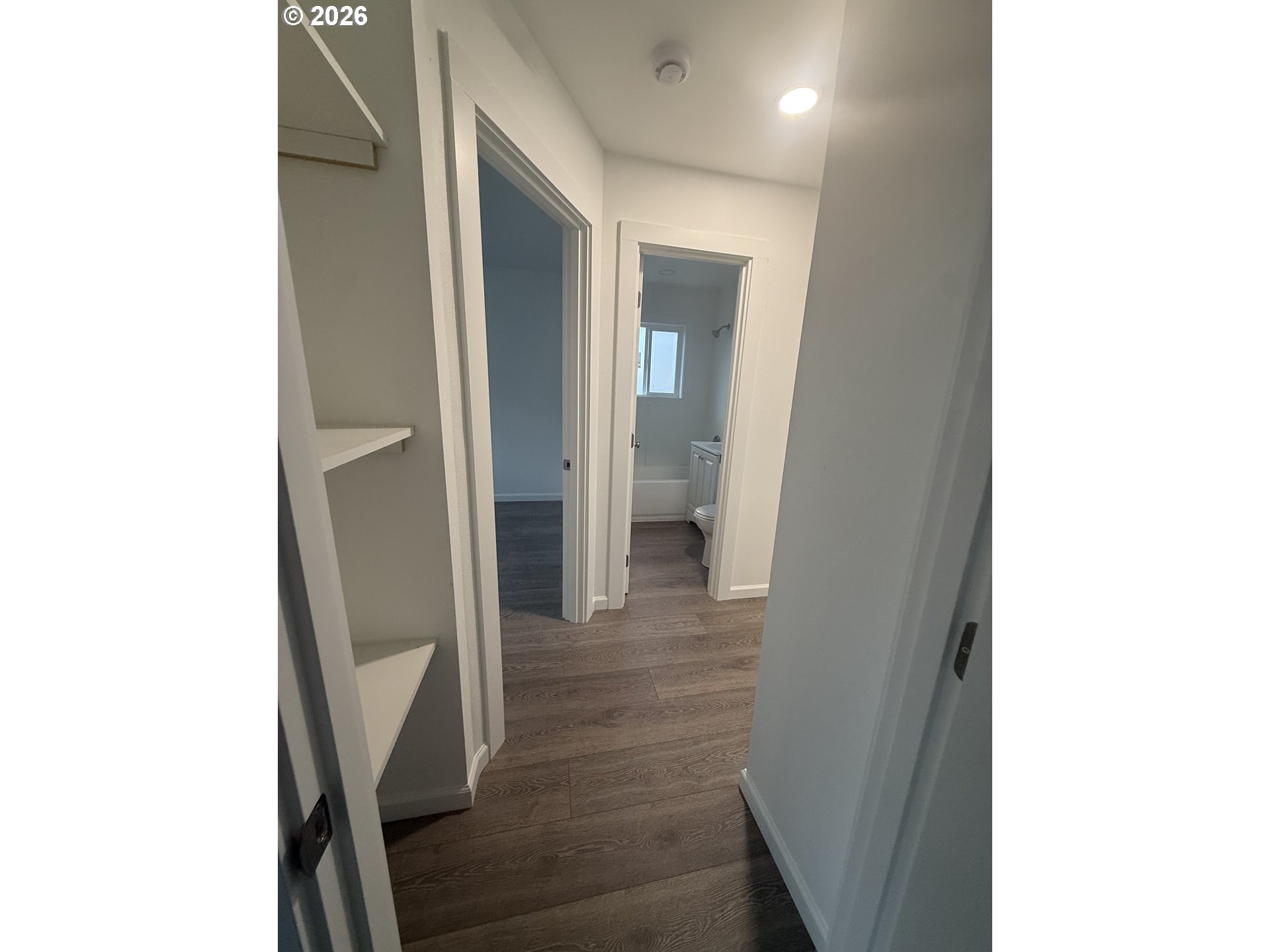 805 Southeast 6th Street Pendleton, OR 97801 - Photo 30 of 32 a view of a hallway with wooden floor