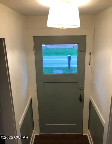 a bathroom with a window