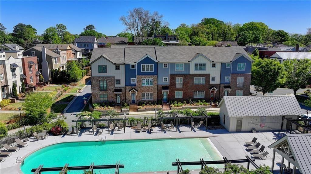 6065 Cushing Circle Norcross, GA 30071 - Photo 42 of 44 a view of a patio with table and chairs potted plants and large tree