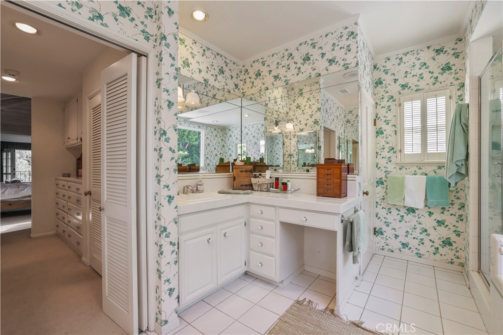 14015 Roblar Road Sherman Oaks, CA 91423 - Photo 23 of 35 a view of spacious bathroom with a shower and a sink